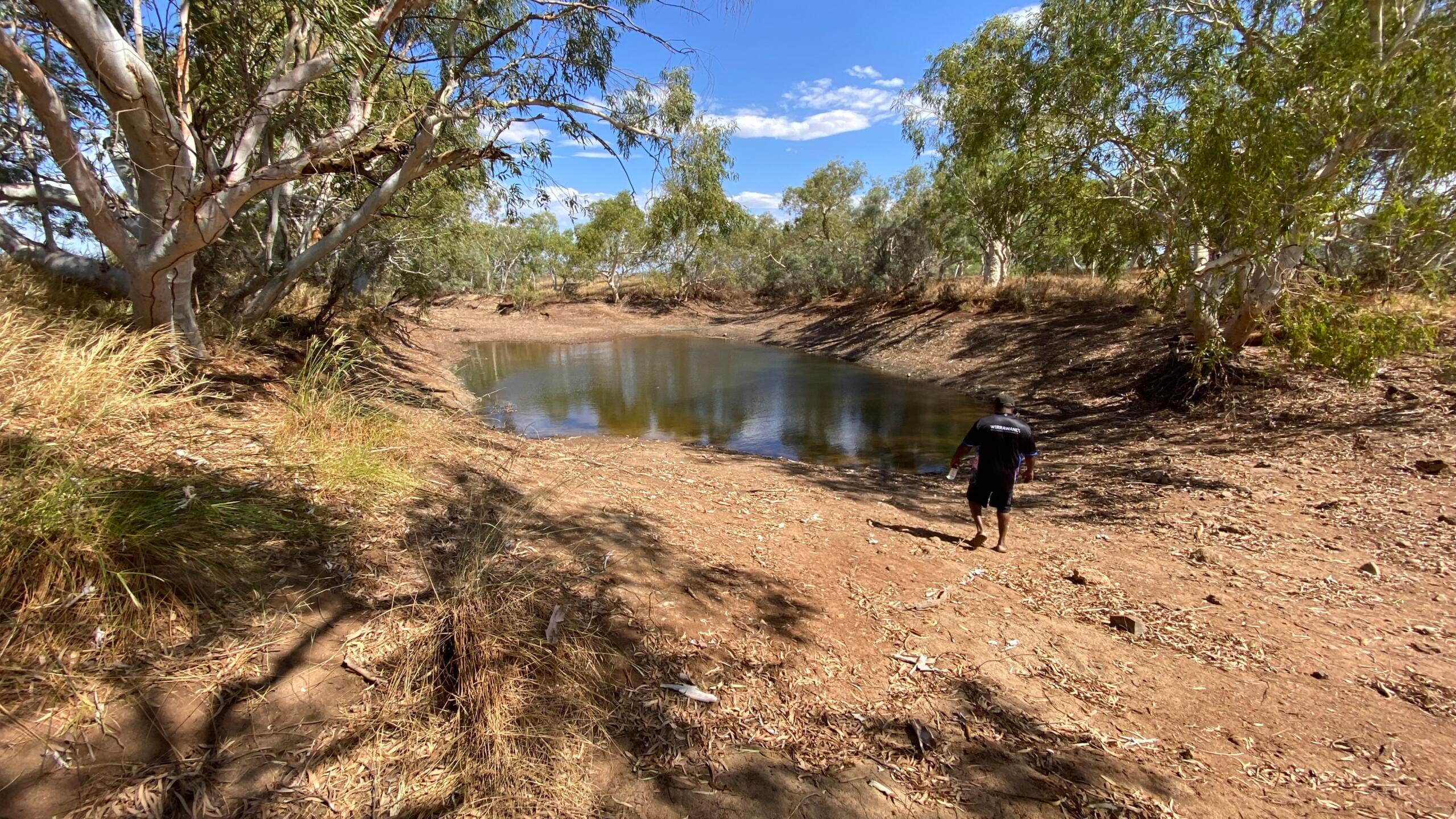 Visiting a waterhole on Mardudhunera Country Mick O Leary