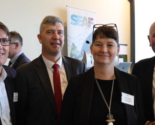 Dr Luke Twomey, Professor Owen Nevin, Ms Lee McIntosh and Science Minister Stephen Dawson at the SEAF launch.