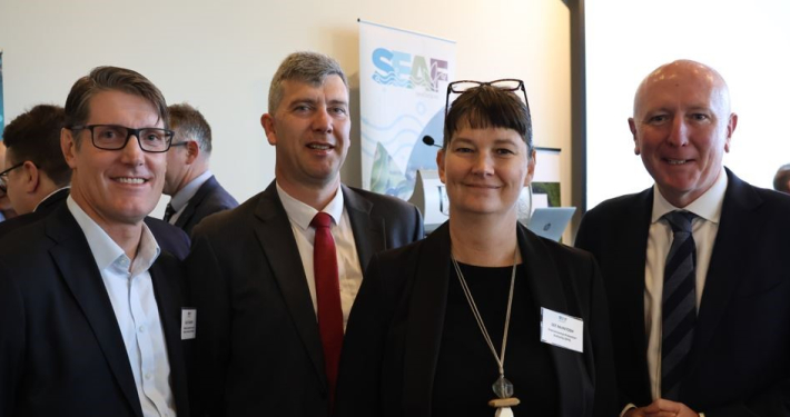 Dr Luke Twomey, Professor Owen Nevin, Ms Lee McIntosh and Science Minister Stephen Dawson at the SEAF launch.